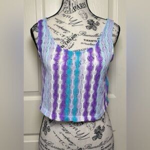 Wild Fable Purple and Blue Knit Tank Top